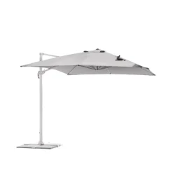 Outlet Ombrellone a braccio rettangolare solaria "california spuncrylic" in alluminio bianco e grigio 3x4 mt Coperture Per Esterno E Accessori