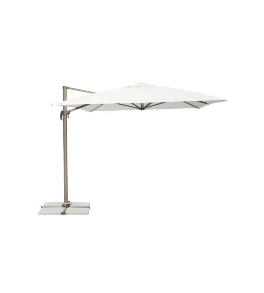 Coperture Per Esterno E Accessori- Ombrellone da giardino a braccio solaria "california" in alluminio tortora ecru' 3x4 mt