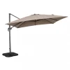 Coperture Per Esterno E Accessori|Ombrellone da giardino a braccio laterale elica garden "saturno" in alluminio e poliestere taupe 315x295x266 cm