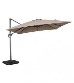Coperture Per Esterno E Accessori|Ombrellone da giardino a braccio laterale elica garden "saturno" in alluminio e poliestere taupe 315x295x266 cm