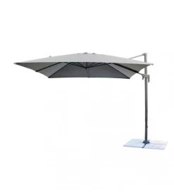 Coperture Per Esterno E Accessori- Ombrellone da giardino a braccio laterale elica garden "newton" in alluminio e poliestere grigio 200x300x250 cm