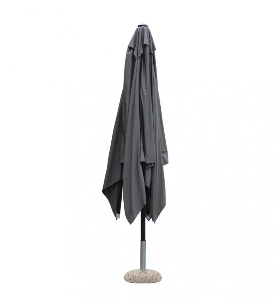 Coperture Per Esterno E Accessori|Ombrellone da giardino elica garden "brian" in alluminio e poliestere grigio 300x300x265 cm