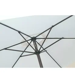 Coperture Per Esterno E Accessori|Ombrellone da giardino quadrato essenza in poliestere bianco 3x3 mt