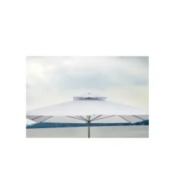 Coperture Per Esterno E Accessori- Ombrellone da giardino quadrato solaria "push-up" in alluminio bianco 3x3 mt
