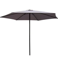 Coperture Per Esterno E Accessori- Ombrellone da giardino rotondo push up essenza in poliestere grigio 3x3 mt