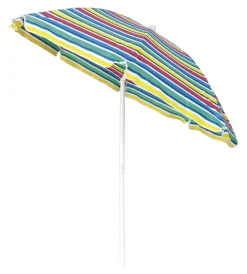 Coperture Per Esterno E Accessori-EuroGarden Ombrellone da spiaggia girevole rotondo in poliestere fantasie assortite 180x180 cm
