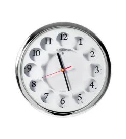 Decorazione Pareti- Orologio da parete tondo - argento/bianco - 31 cm
