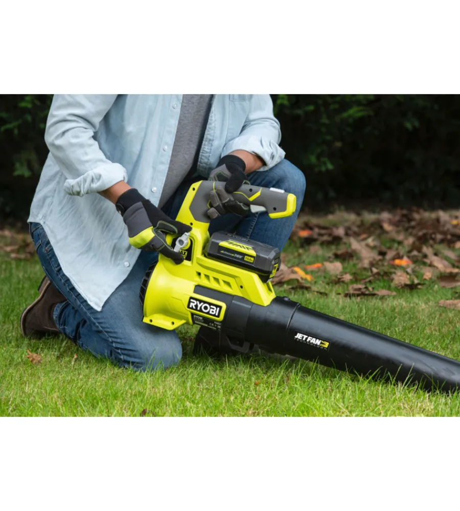 Best Outlet - usato per prova - soffiatore a batteria con turbina jet ryobi "ry36bla-0" solo corpo macchina 36v Outlet Giardino