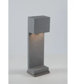 Hot Paletto "etna" in cemento 60x20x12 cm, 2xgu10 Illuminazione Per Esterno