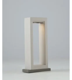 Illuminazione Per Esterno- Paletto "masai"  in cemento bianco 51x20x12 cm, 1xr7s