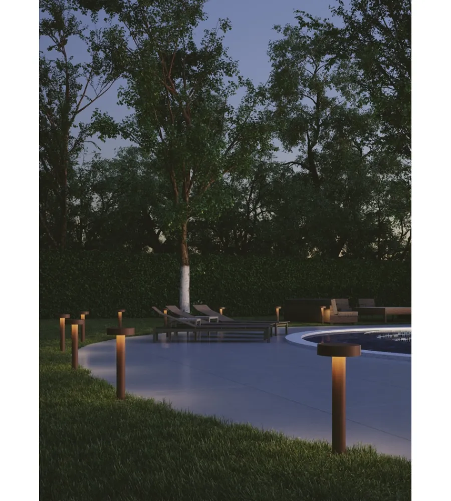 Illuminazione Per Esterno- Palo da giardino "underwood" antracite 70x21 cm, 4xg9
