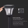 Illuminazione Per Esterno|Palo led solare  da esterno vtac nero 3000+4000+6000k