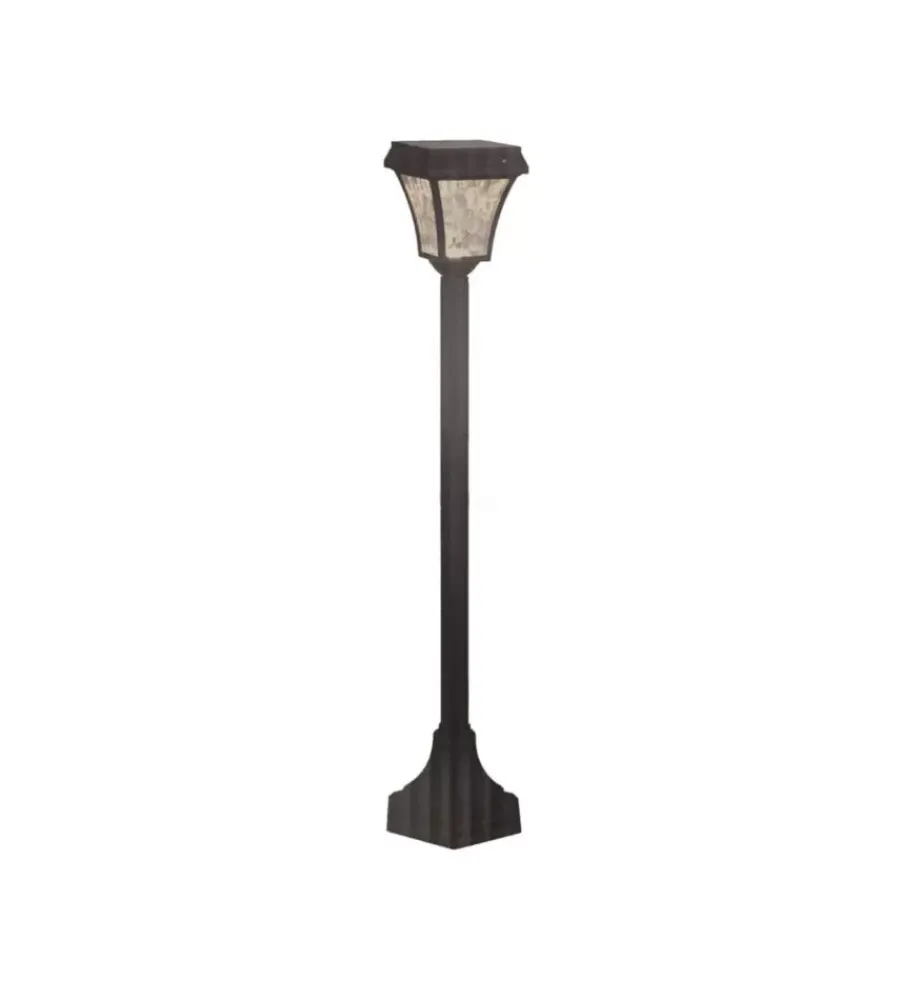 Illuminazione Per Esterno|Palo led solare da esterno vtac nero 3000+4000+6000k