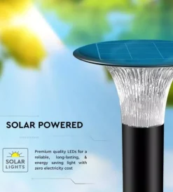 Hot Palo led solare da terra vtac nero 6000k+4000k Illuminazione Per Esterno