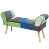 Hot Panca "patch" in tessuto multicolore, 100x54x35 cm Poltrone E Pouf