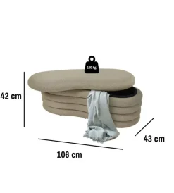 Poltrone E Pouf-BellaHome Panca contenitore 