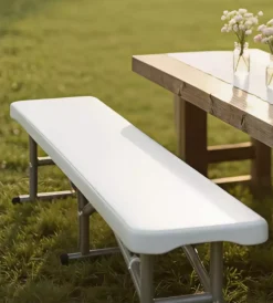 Best Panca pieghevole solaria "catering" bianco 183x28x44 cm Mobili Da Giardino E Accessori