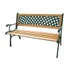 Mobili Da Giardino E Accessori- Panchina da esterno essenza "rombo" in ghisa, legno e abs 125x52x74 cm