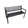 Mobili Da Giardino E Accessori|Panchina da giardino essenza "boulevard" in acciaio nero 120x50x75 cm