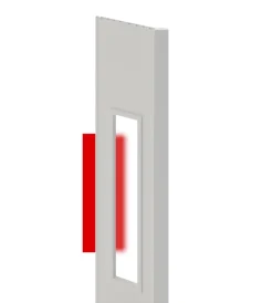 fORTE Porte, Scale E Pavimenti|Pannello aggiuntivo per porta a soffietto da interno "luciana" bianco con vetro 15x1 cm