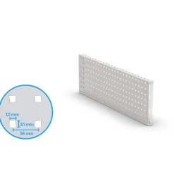 Clearance Pannello foro quadro portautensili fami in acciaio grigio 95,3x4x30,4 cm Officina E Garage