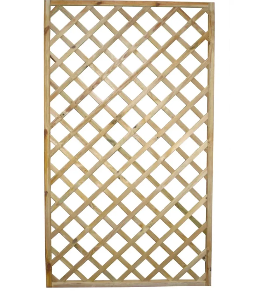 Reti, Recizioni E Cancelli Per Giardino- Pannello grigliato in legno di pino 100x4,4x180 cm