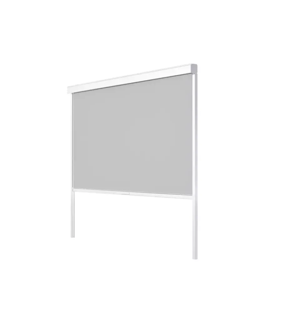 Best Pannello laterale avvolgibile per pergole riviera "zip screen" in textilene bianco e grigio lato 4 m Coperture Per Esterno E Accessori