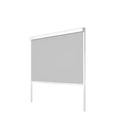 Coperture Per Esterno E Accessori|Pannello laterale avvolgibile per pergole riviera "zip screen" in textilene bianco e grigio lato 3 m