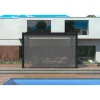 Clearance Pannello laterale avvolgibile per pergole riviera "zip screen" in textilene antracite e grigio lato 3 m Coperture Per Esterno E Accessori