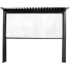 Coperture Per Esterno E Accessori|Pannello laterale manuale elica garden per pergola bioclimatica in pvc antracite lato 3 mt