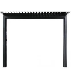 Coperture Per Esterno E Accessori|Pannello laterale manuale elica garden per pergola bioclimatica in pvc antracite lato 3 mt