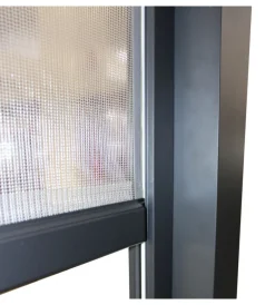 Coperture Per Esterno E Accessori- Pannello laterale manuale elica garden per pergola bioclimatica in pvc antracite lato 4 mt