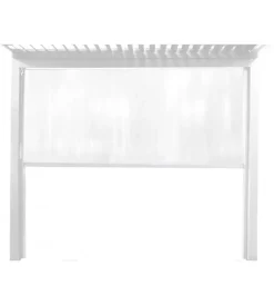 Coperture Per Esterno E Accessori|Pannello laterale manuale elica garden per pergola bioclimatica in pvc bianco lato 4 mt