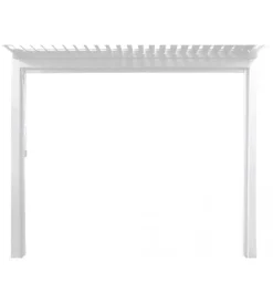 Coperture Per Esterno E Accessori|Pannello laterale manuale elica garden per pergola bioclimatica in pvc bianco lato 4 mt