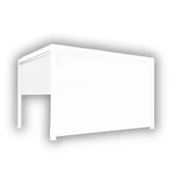 Coperture Per Esterno E Accessori|Pannello laterale per gazebo pergola bioclimatica da esterno elica garden bianco, 3x4 mt
