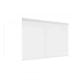 Coperture Per Esterno E Accessori- Pannello laterale per gazebo pergola bioclimatica da esterno elica garden bianco, 4x4 mt