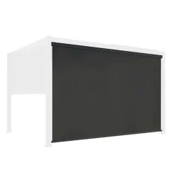 Coperture Per Esterno E Accessori|Pannello laterale per gazebo pergola bioclimatica da esterno elica garden antracite, 4x4 mt