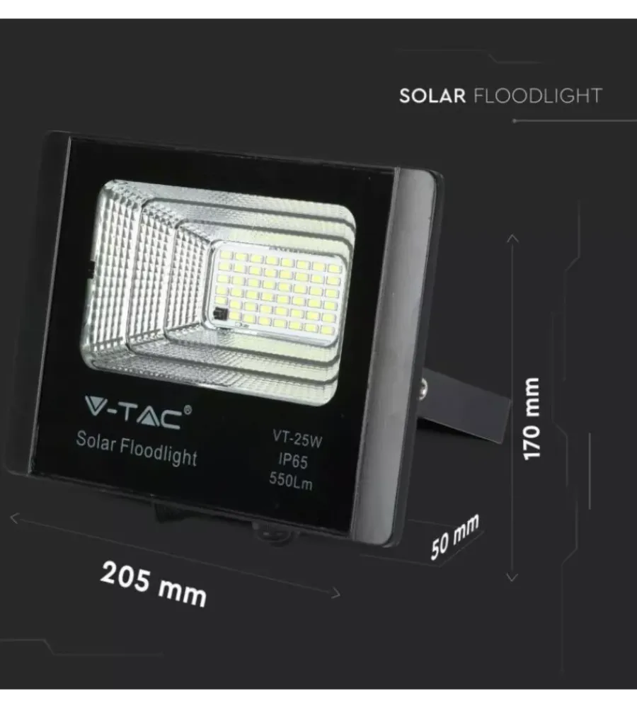 Illuminazione Per Esterno- Pannello led a ricarica solare 12w, 6000k