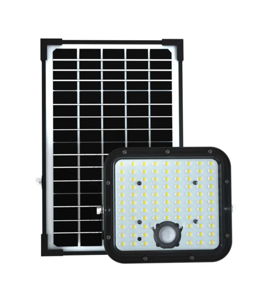 Illuminazione Per Esterno- Pannello led con ricarica solare e sensore 30w, 4000k