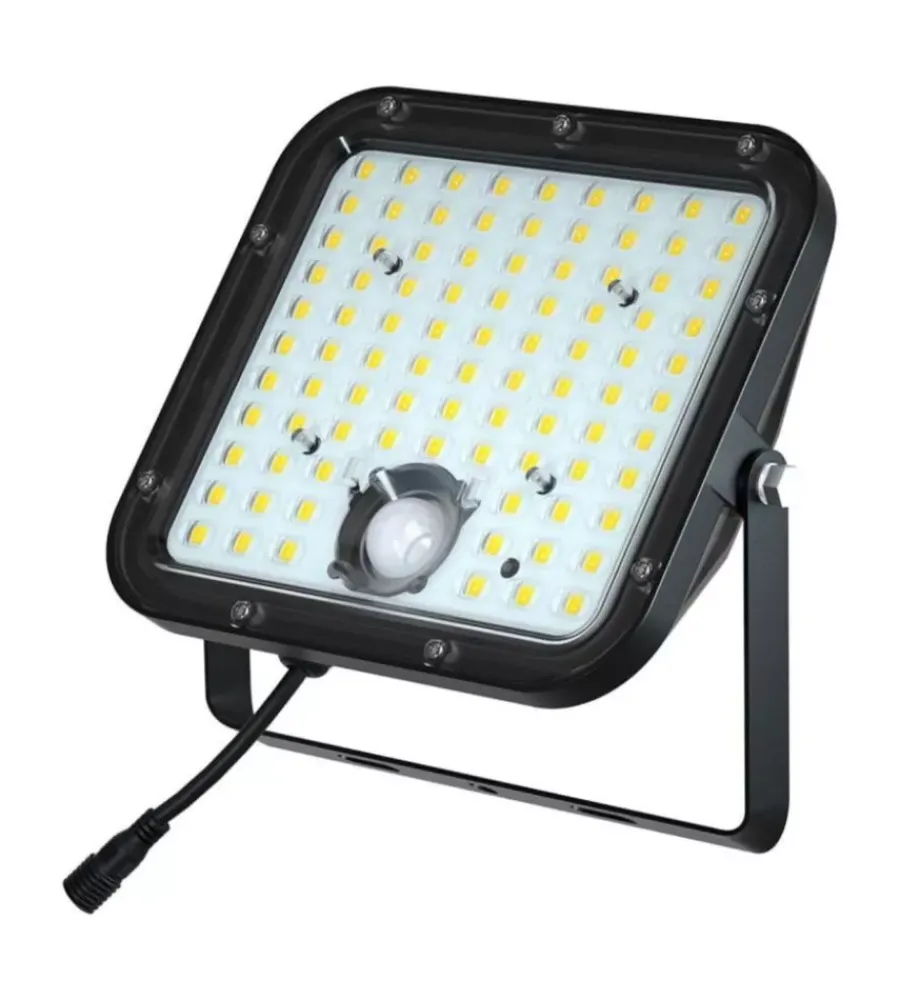 Illuminazione Per Esterno- Pannello led con ricarica solare e sensore 30w, 4000k