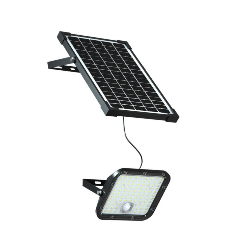 Illuminazione Per Esterno- Pannello led con ricarica solare e sensore 30w, 4000k