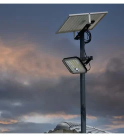 Illuminazione Per Esterno- Pannello led con ricarica solare e sensore 10w, 6400k