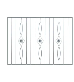 New Pannello ornamentale per recinzione modulare in ferro zincato - 150xh100 cm Porte, Scale E Pavimenti