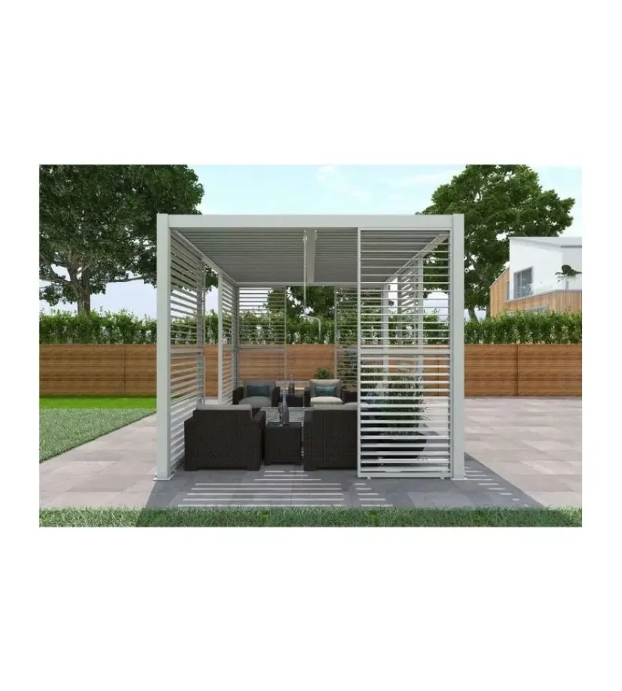 Coperture Per Esterno E Accessori|Pannello singolo fisso per pergole riviera "blind" in alluminio bianco 123x238 cm