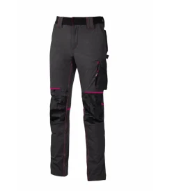 U-Power Pantaloni|Pantaloni|Pantalone da lavoro atom grey/fucsia, tg xs