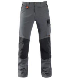 Pantaloni|Pantaloni-Kapriol Pantalone da lavoro "tenere pro" colore grigio/nero, tg. xxl