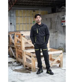 U-Power Pantaloni|Pantaloni|Pantalone da lavoro "horizon" black carbon, tg xxl