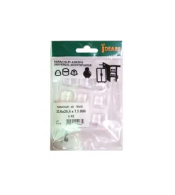 New Paracolpi adesivi quadrati trasparenti 20,5 x 20,5 mm. spessore 7,5 mm. - 9 pz. Accessori