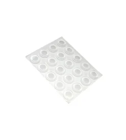 Accessori- Paracolpi adesivi tondi trasparenti ø 13 mm. - spessore 4,0 mm. - 20 pz.