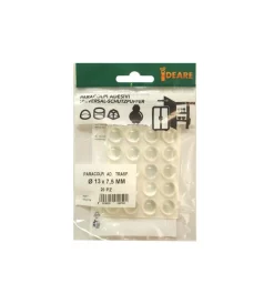Accessori|Paracolpi adesivi tondi trasparenti ø 13 mm. - spessore 7,5 mm. - 20 pz.